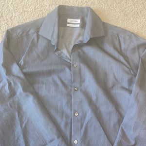 Calvin Klein 17 36/37 dress shirt steel grey